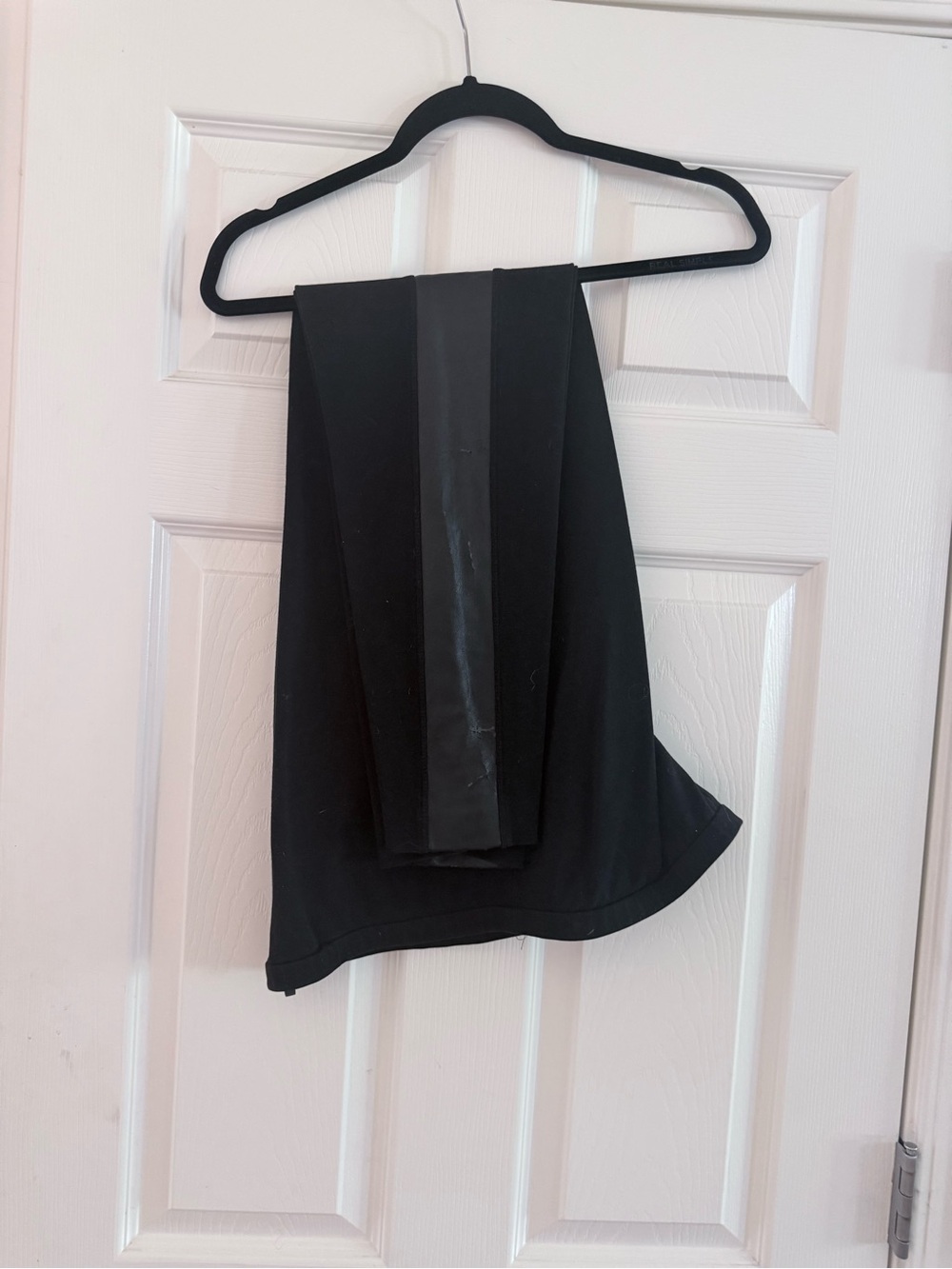 Lafayette 148 New York Black Pencil Skirt with Satin Panel